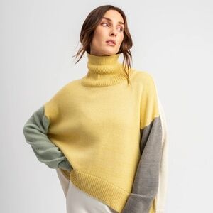 Yellow/Grey Sweater by Ahblo Knits
